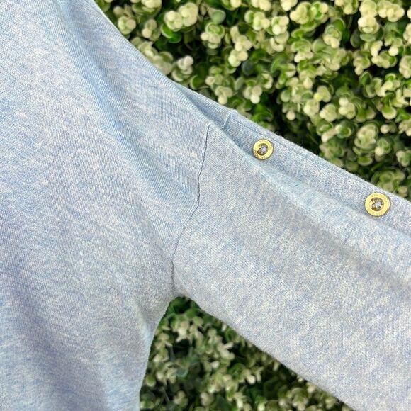 Lilly Pulitzer Melenie Coolmax Sweater Heathered Blue Peri NWT - Picture 7 of 8